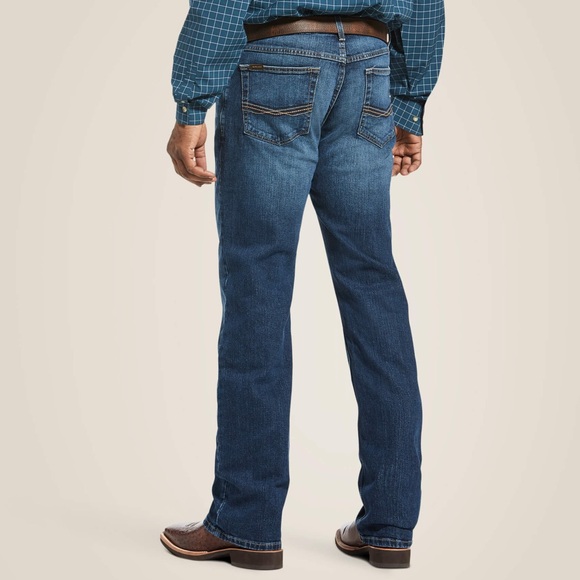 Ariat M4 Boot Cut Jeans Men's 36x36 Blue Denim Embroidered - Picture 2 of 9